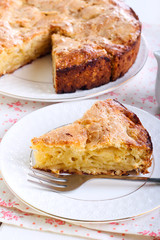 Slice of Irish apple cake