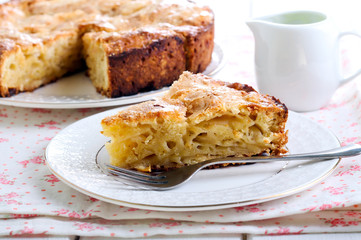 Slice of Irish apple cake