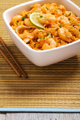 Pad Thai. Thailand's national dishes, stir-fried rice noodles