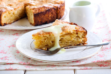 Slice of Irish apple cake