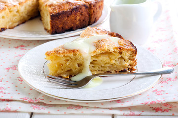 Slice of Irish apple cake