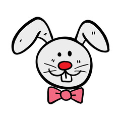 cute rabbit in doodle style