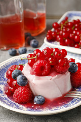 Panna cotta italian dessert