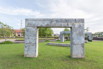 Fototapeta na wymiar Arch at park in Phuket Town, Thailand