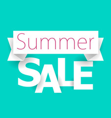 Word 'Sale' in paper style design. Beautiful letters for your business design. Vector illustration