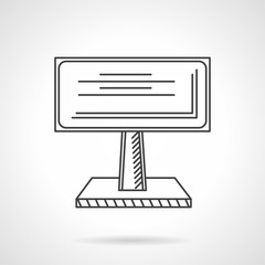 Advertising billboard line vector icon