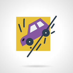 Auto accident flat vector icon