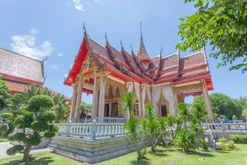 Zelfklevend Fotobehang Tempel De boeddhistische tempel Wat Chalong in Chalong, Phuket, Thailand