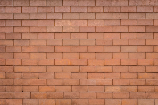 Pattern of red brick wall texture for background