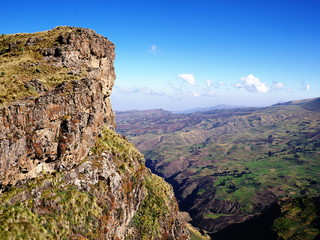 On the way from Chenek Camp to Bwahit Pass, Simien mountains
