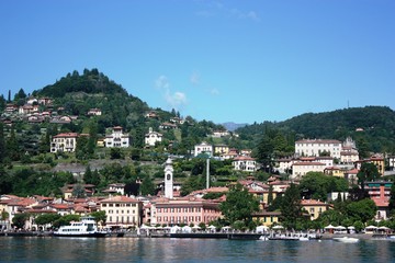 Fototapeta na wymiar View towards Menaggio on Lake Como in Lombardy, Italy