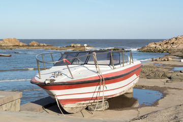 Naklejka na ściany i meble Old fishing boat