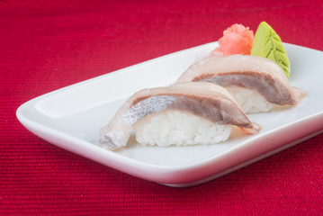 japanese cuisine. sushi on the background