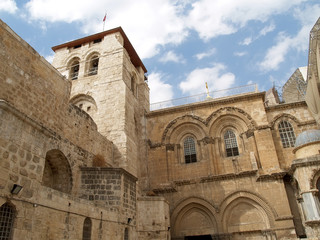 Fototapeta na wymiar JERUSALEM, ISRAEL. Facade of Church of the Re