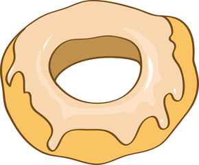 delicious sweet donut vector
