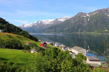 Norway fiord - Sorfjord landscape