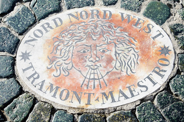 wind rose in St Peetr's square