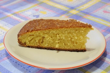 Porzione di dolce fatto in casa 