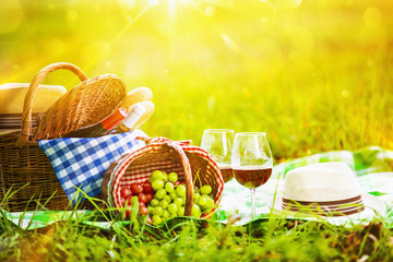Picnic at sunset