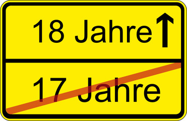 17 Jahre - 18 Jahre (Volljährigkeit)