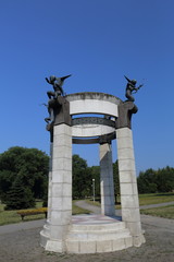 Arbour with figures of angels