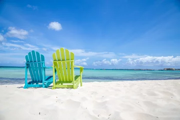 Photo sur Plexiglas Caraïbes Chaise de plage des Caraïbes
