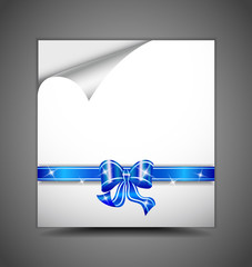 Greeting card with ribbons