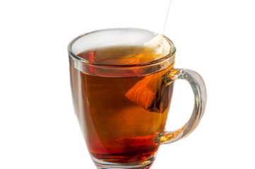 Tea cup with tea bag