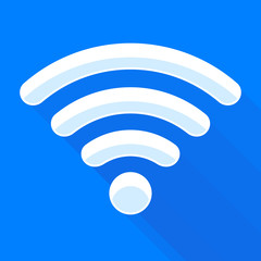 paper wifi on a blue background