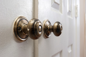 Classic door knob close up
