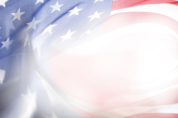 USA America flag. Copy space