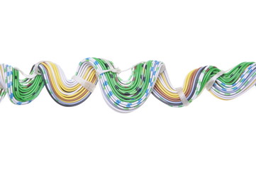 Computer cable isolated on white background