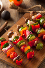 Organic Homemade Vegetable Shish Kababs