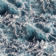 Zeewater met zeeschuim als naadloze achtergrond