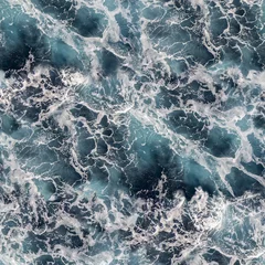 Behang Zee Zeewater met zeeschuim als naadloze achtergrond