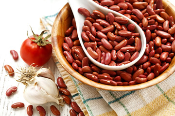 Fototapeta premium red beans with vegetables