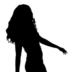 Vector silhouette of a woman.