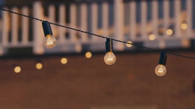garland of light bulbs