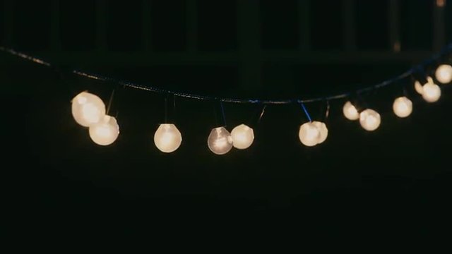 garland of light bulbs