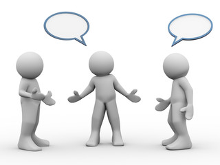 3d people talking