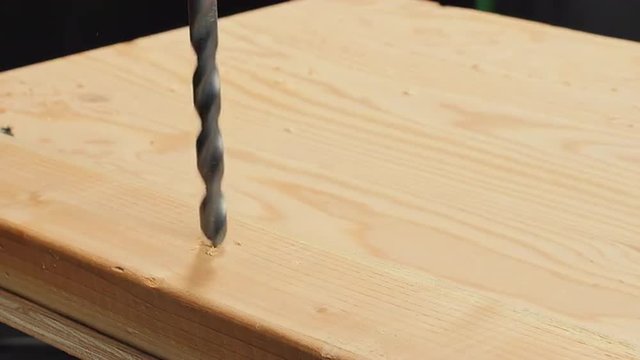 Drilling a Hole into Wood