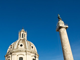 Trajan column and church, Rome