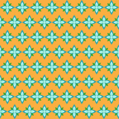 seamless pattern with painted stylized plant elements