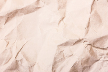 Crumpled stained paper. Old retro letter texture. 