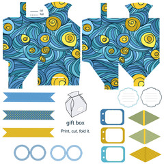 Gift box template  party set