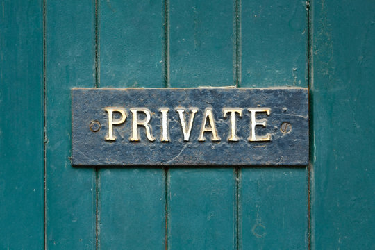 Private sign