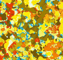 yellow blue and red painting abstract background