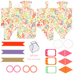 Gift box template  party set