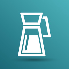 Glass pitcher logo  vector icon compote juice