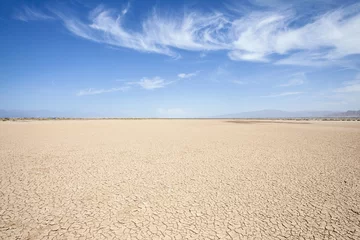 Fototapete Dürre Trockener See in der Kalifornischen Wüste